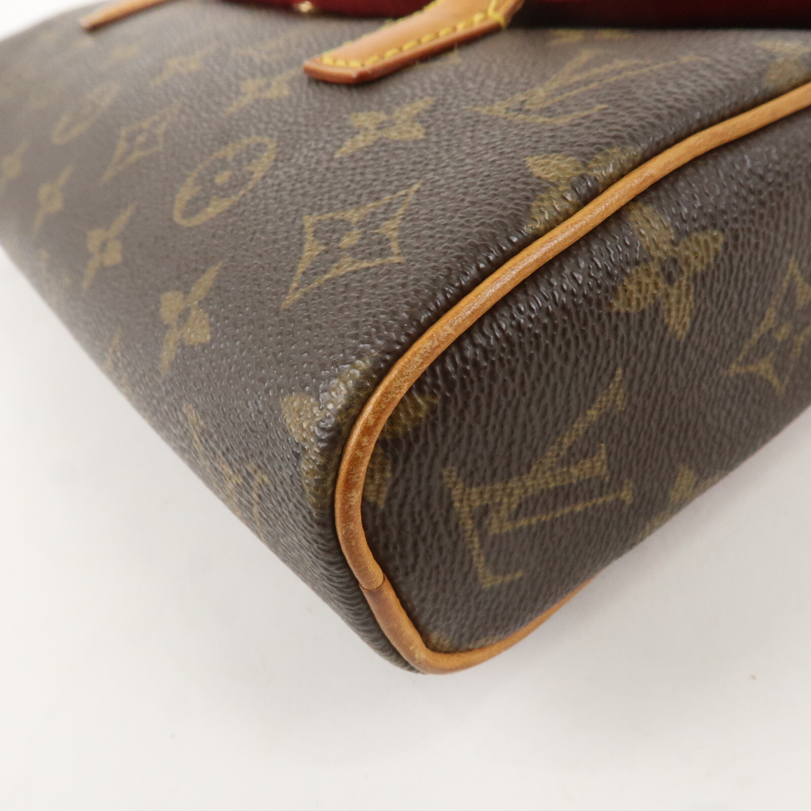 Louis Vuitton Monogram Sonatine Hand Bag Brown M51902 Auth Used