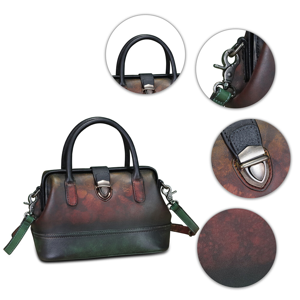 Purses and Handbags Genuine Leather Vintage Women Shoulder Bag Crossbody Bag