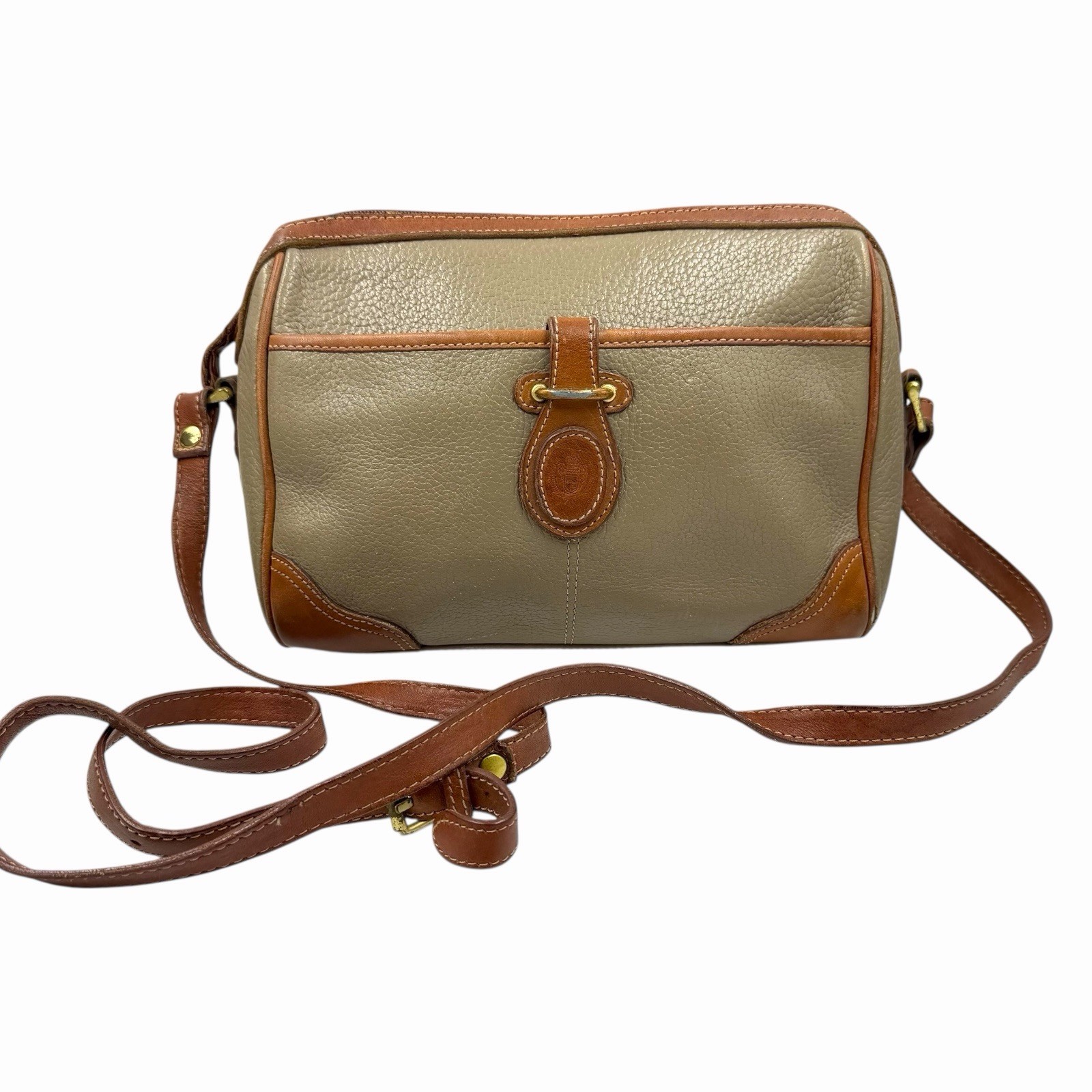 VTG 80s 90s LIZ CLAIBORNE LEATHER CROSSBODY PURSE PREPPY CLASSIC OLD MONEY *READ