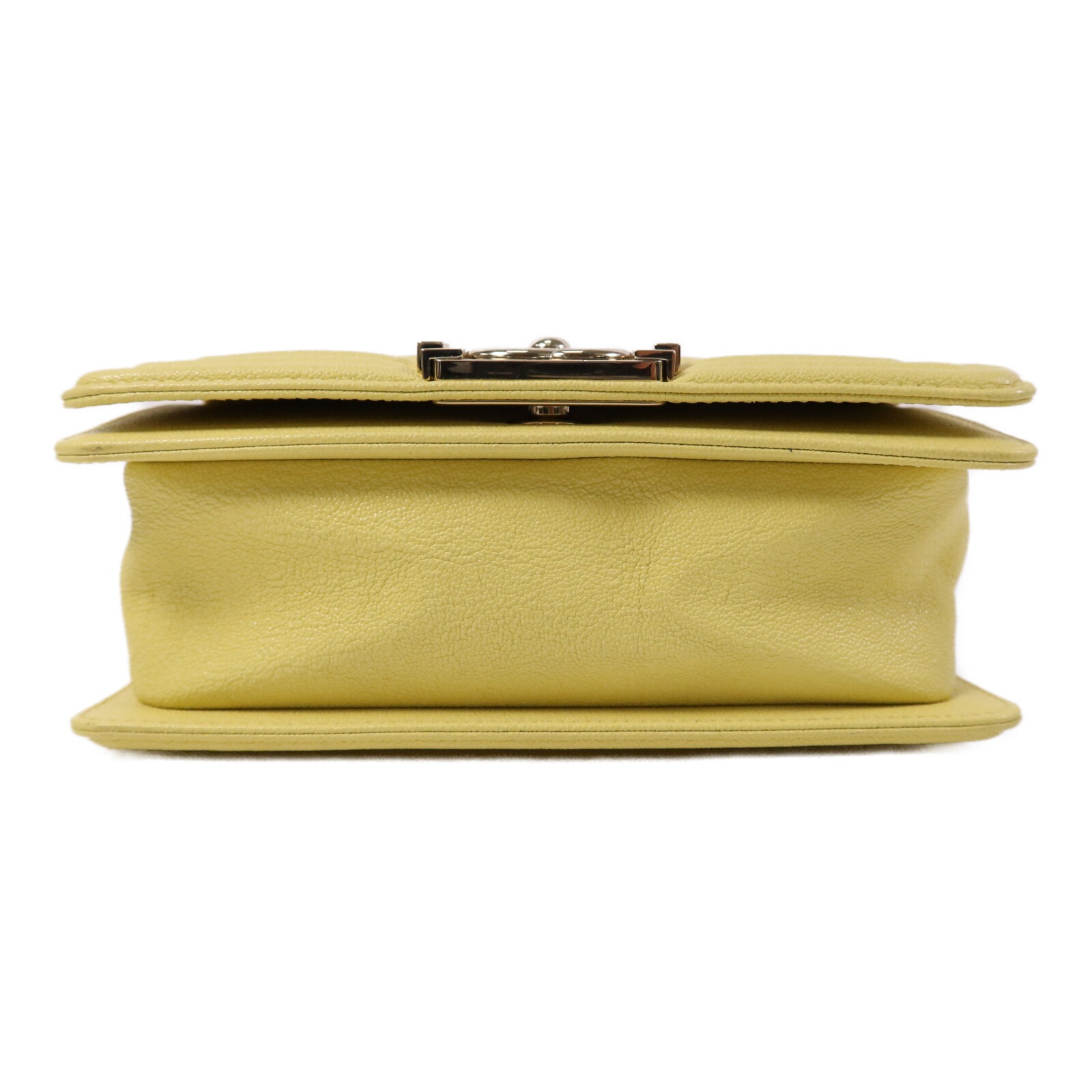 CHANEL CC GHW Boy 20 Chain Shoulder bag A67085 Calfskin Leather Yellow