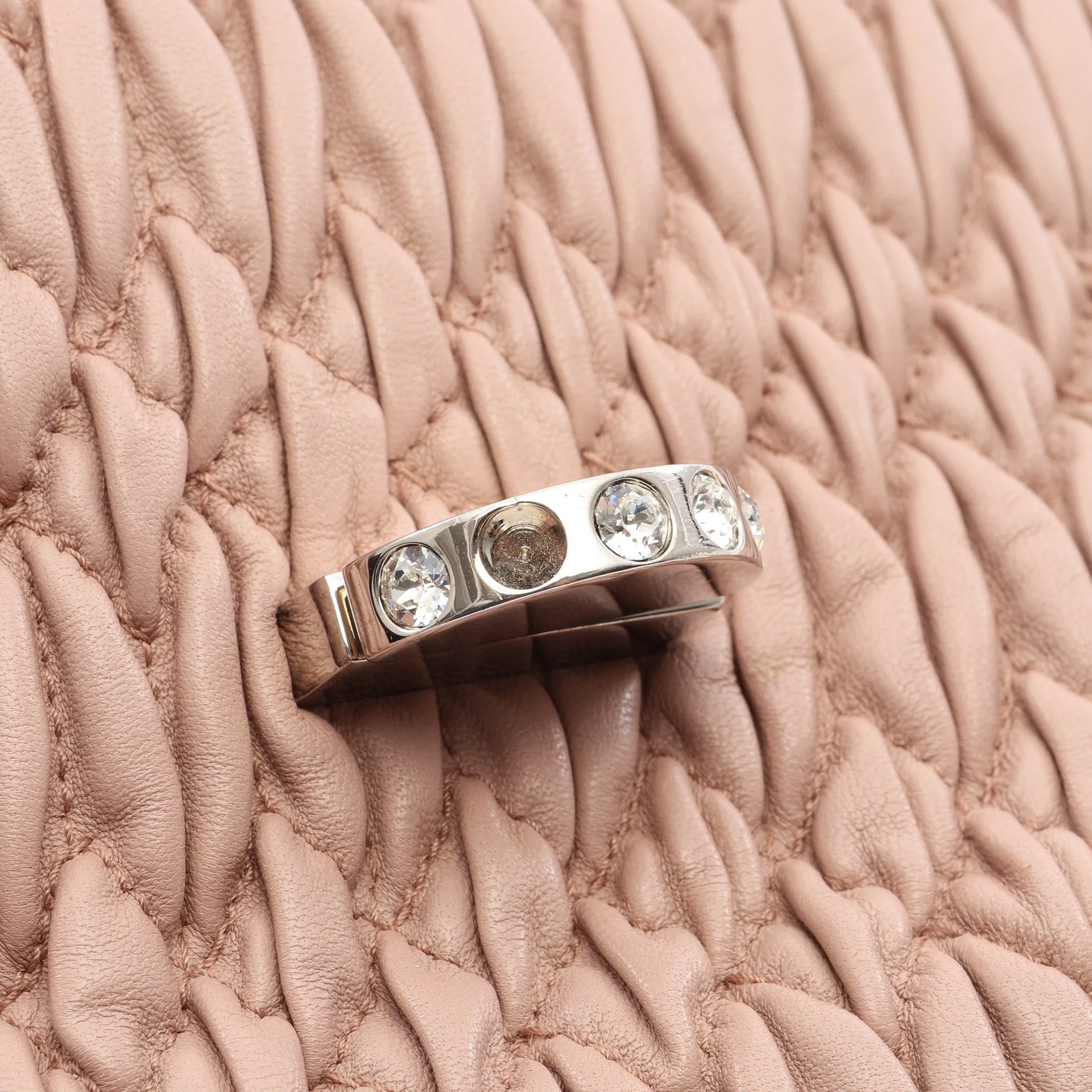 miu miu 2WAY Shoulder Bag Beige Leather #RCB14057