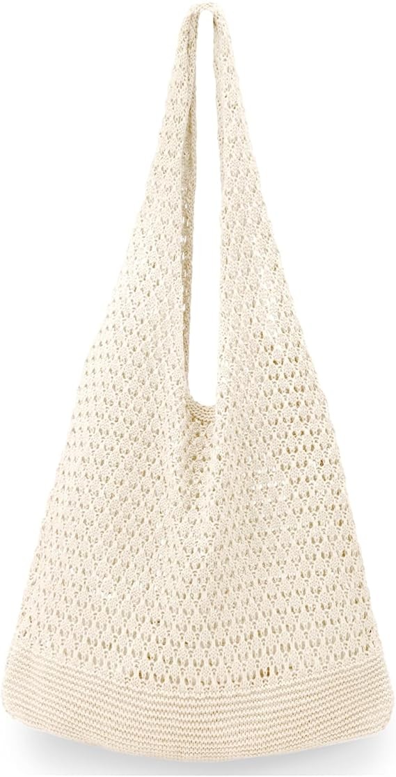 Hatisan Handmade Crochet Beach Tote Bag for Women Summer Knit Shoulder Bag
