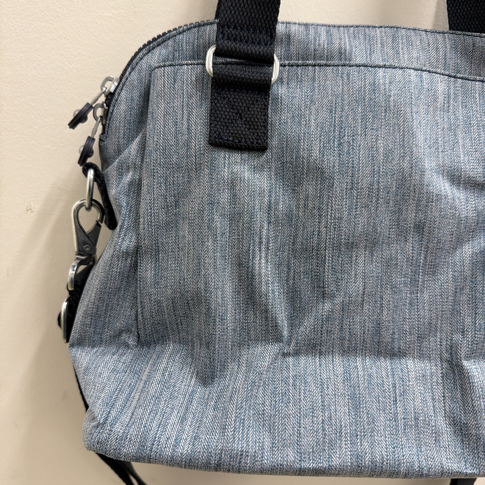 Kipling Felicity Indigo Chambray Double Handle Shoulder Crossbody Bag Purse