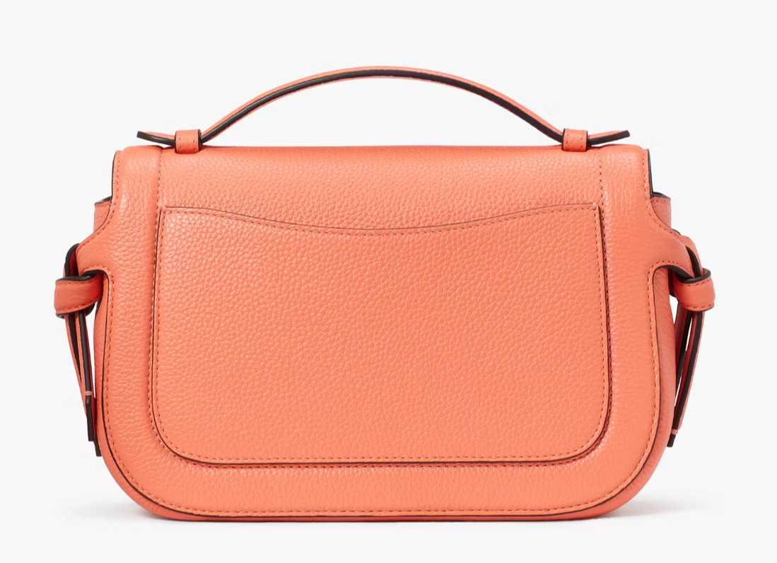 Kate Spade Knott Top Handle Crossbody Bag Orange Leather Purse KF833 NWT $298