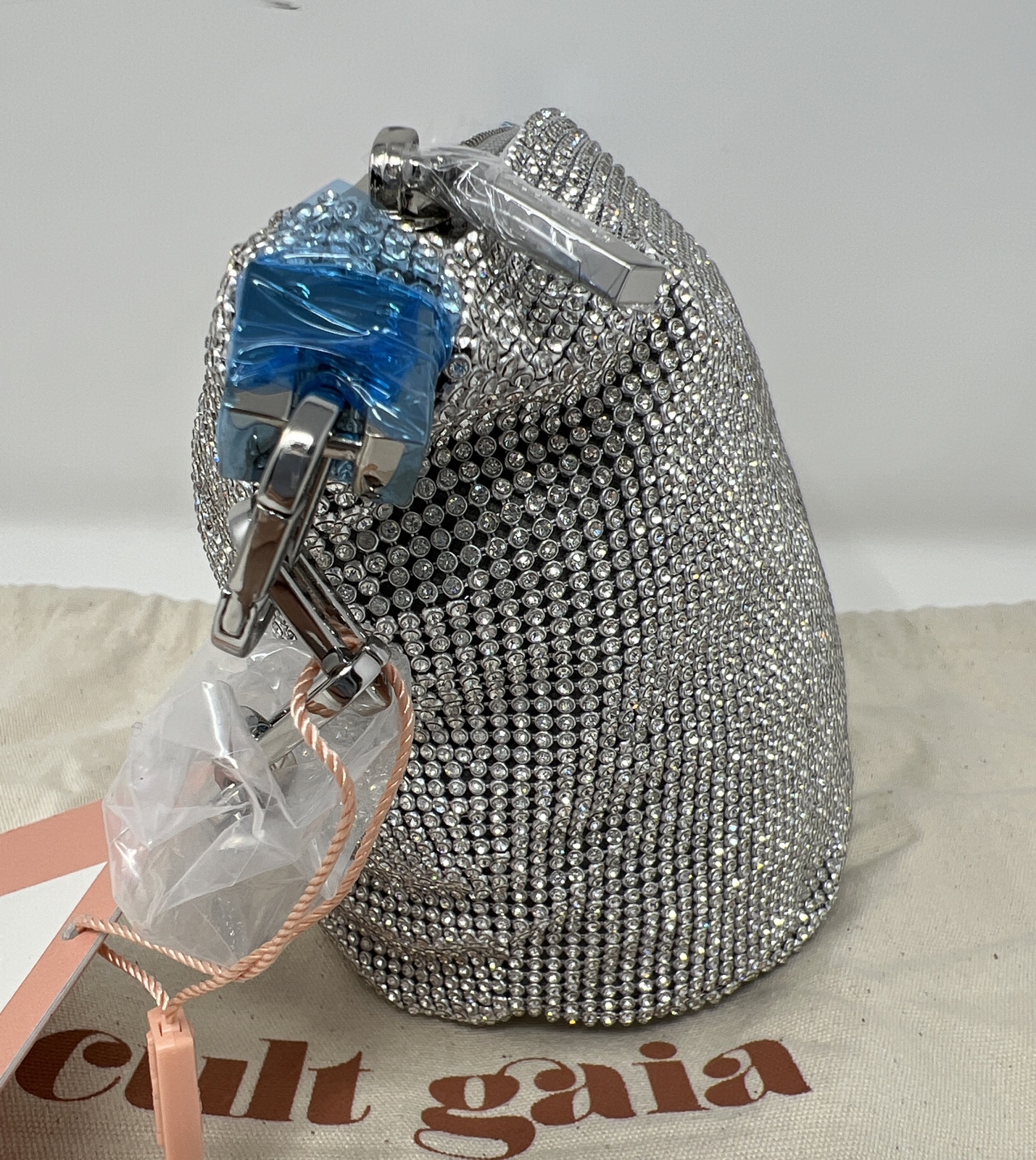 CULT GAIA Gia Rhinestone Mini Shoulder Bag Clear Bot 1