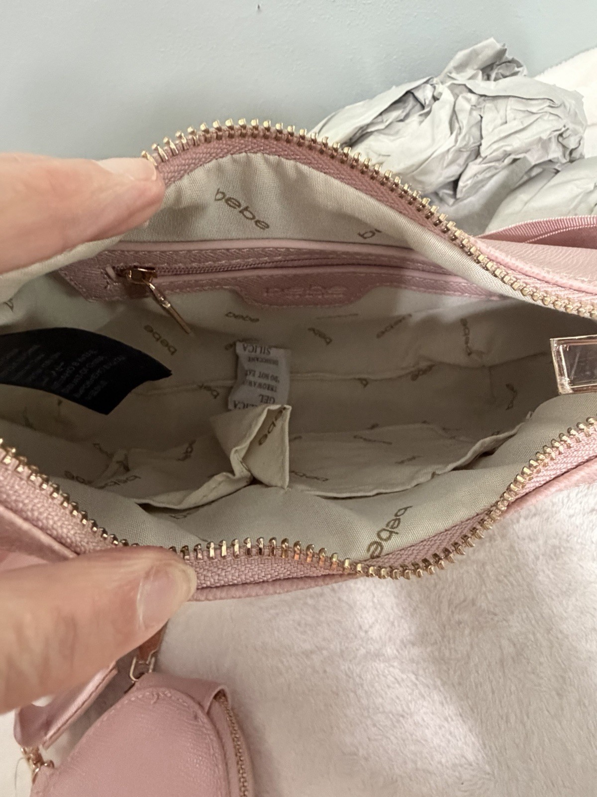bebe Katriel Crossbody /Shoulder Bag w/ Detachable Adjustable Strap & Coin Purse