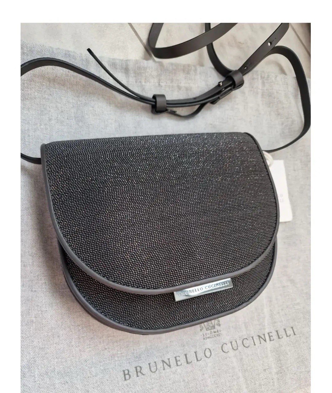 Brunello Cucinelli Leather Monili Crossbody Bag Handbag Shoulder Small New
