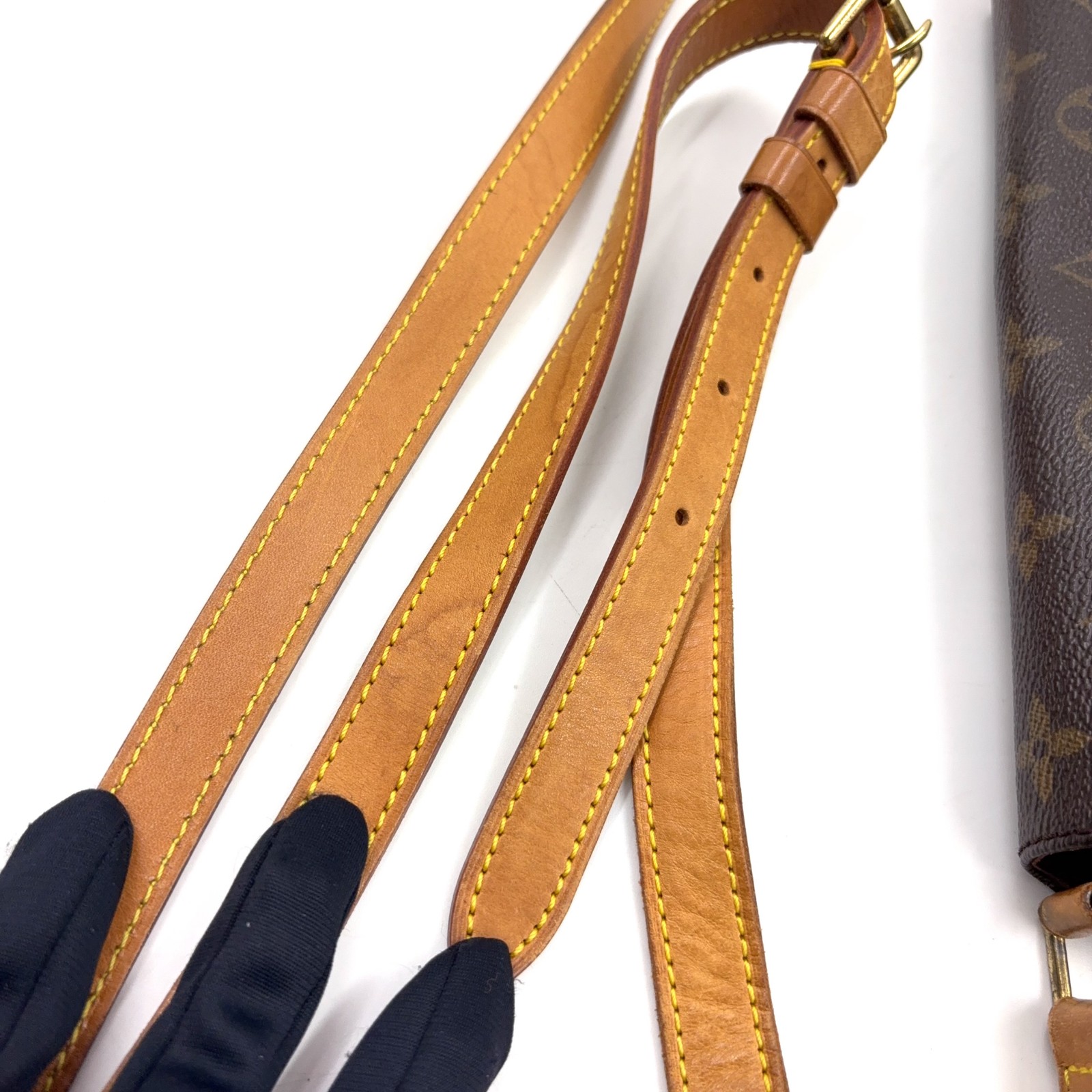 LOUIS VUITTON Musette Tango long strap monogram Shoulder bag Brown Leather PVC