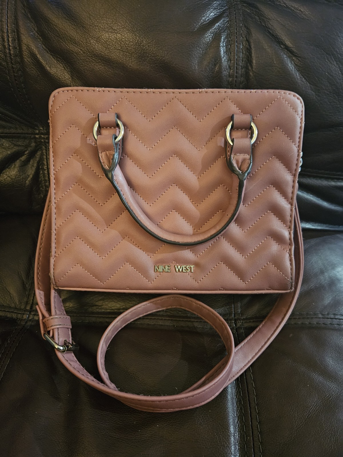 Nine West Small Purse Pale Pink Faux Leather Crossbody Bag