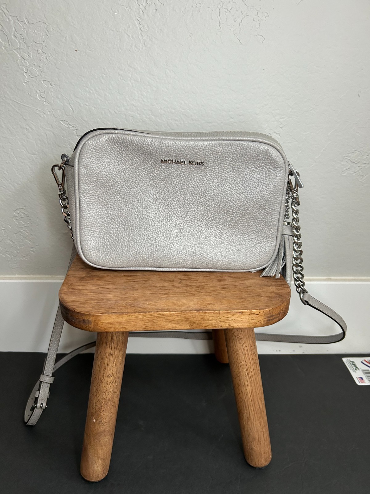 Michael Kors Crossbody Grey w/ Silver Accents