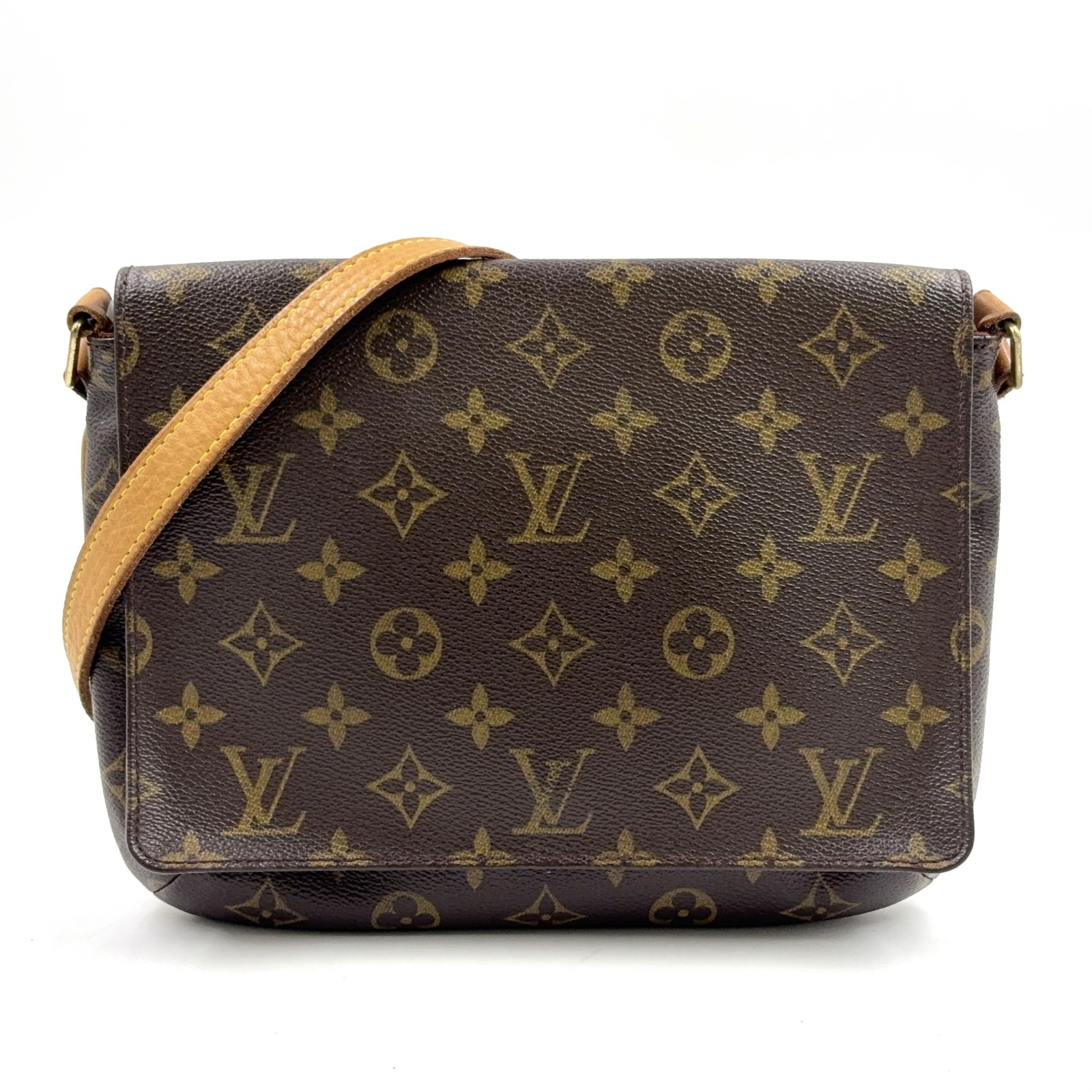 LOUIS VUITTON Musette Tango long strap monogram Shoulder bag Brown light brown
