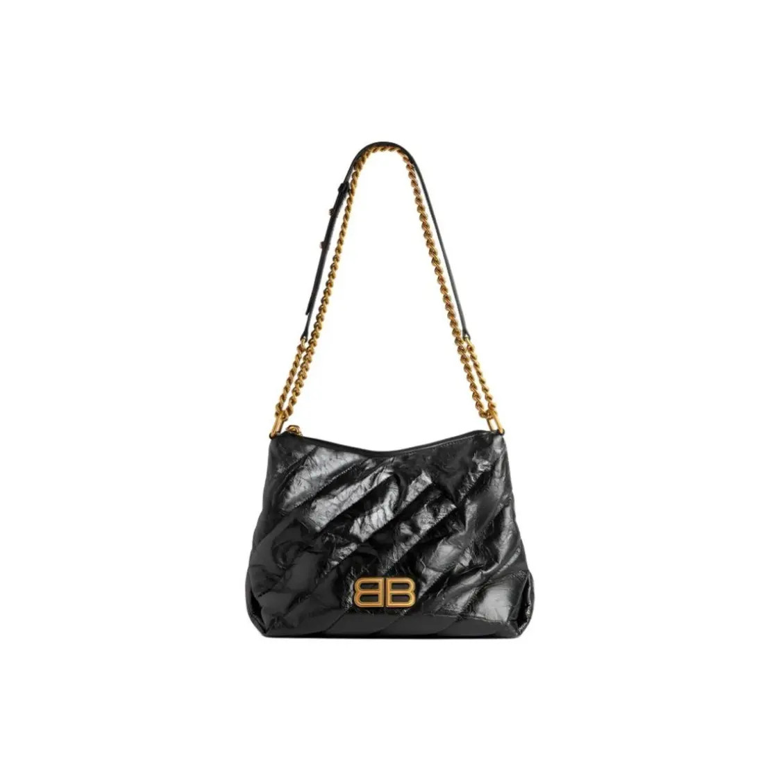 Balenciaga CRUSH Calfskin Shoulder Crossbody Bag for Women 9.4×4.3×7.8 in