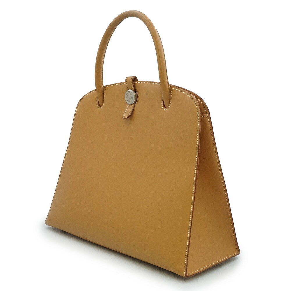 Hermes Dalvy MM Handbag Bag Veau Chamonix Leather Naturel 11.8×9.3in C Stamp 99