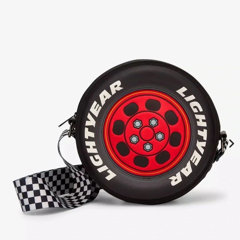 Loungefly Disney Pixar Cars Lightning McQueen Tire Figural Crossbody Bag