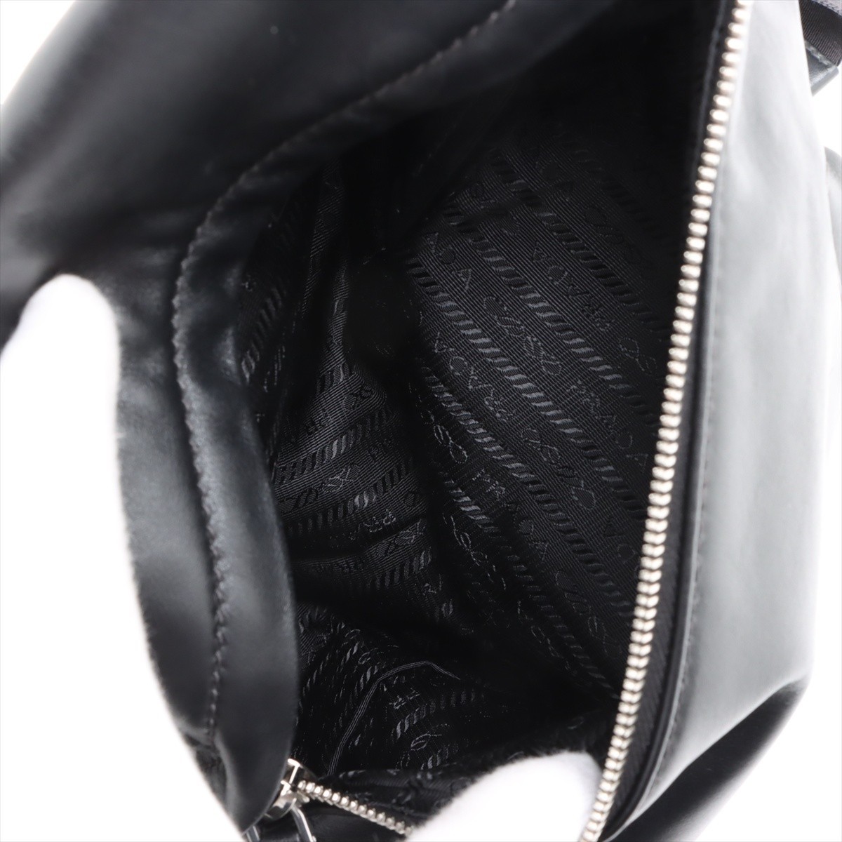 Extremely Rare ◇ PRADA Vittelodino Body Bag / Shoulder Bag – Black & Silver