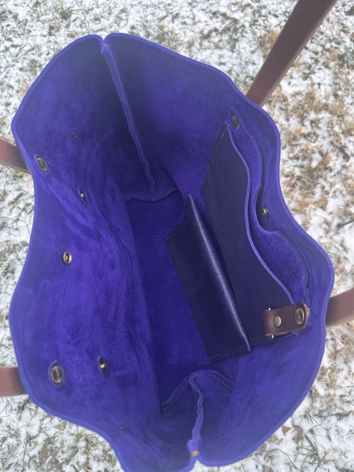 💜 New, Go Forth Goods Violet Medium Avery Tote, 10” Straps, Pocket 💜