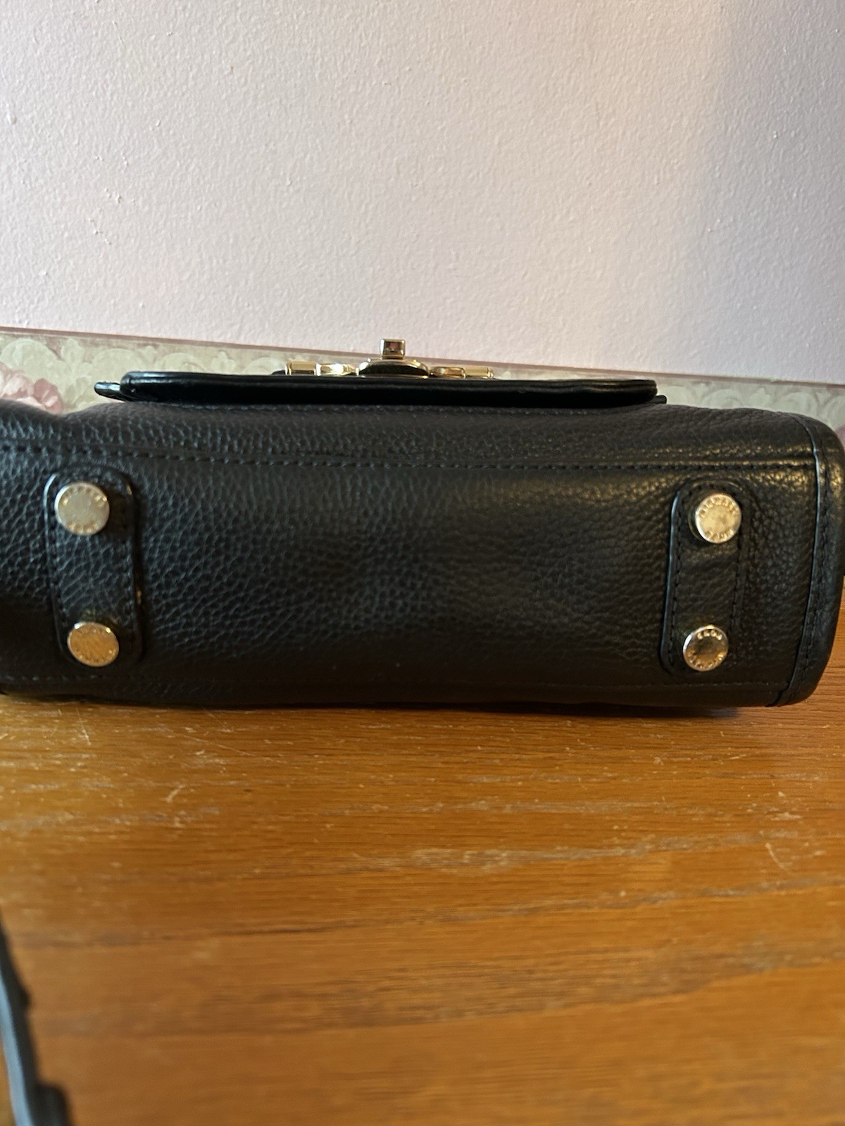 Michael Kors Black Jenna Pebbled Leather Purse