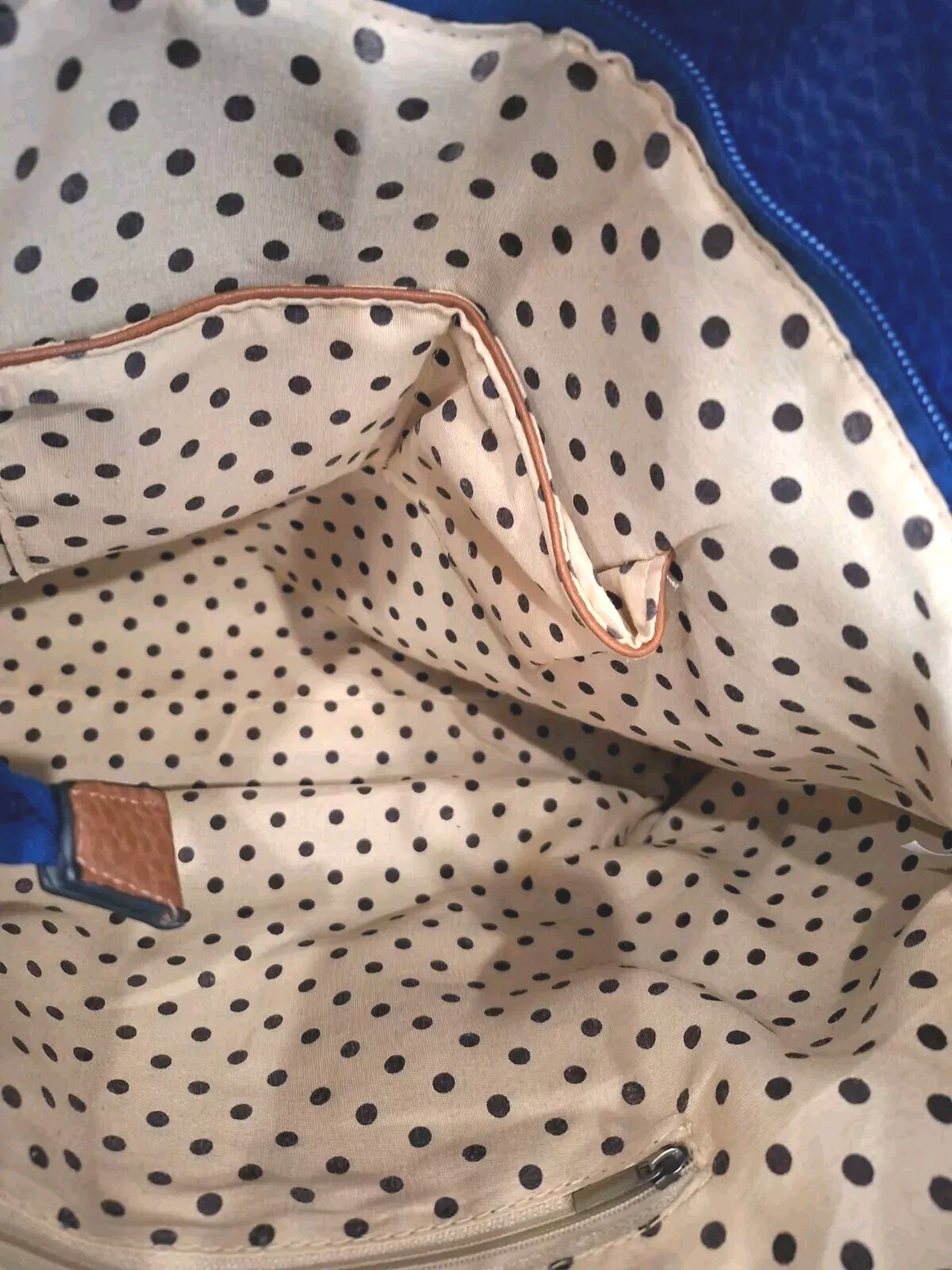 Clearance BLUE Adj Crossbody Shoulder Handbag Brass Decore Go Anywhere New