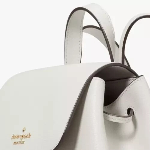 Kate Spade Kristi Medium Flap Backpack Quill Grey Leather KA695 NWT $379 MSRP FS