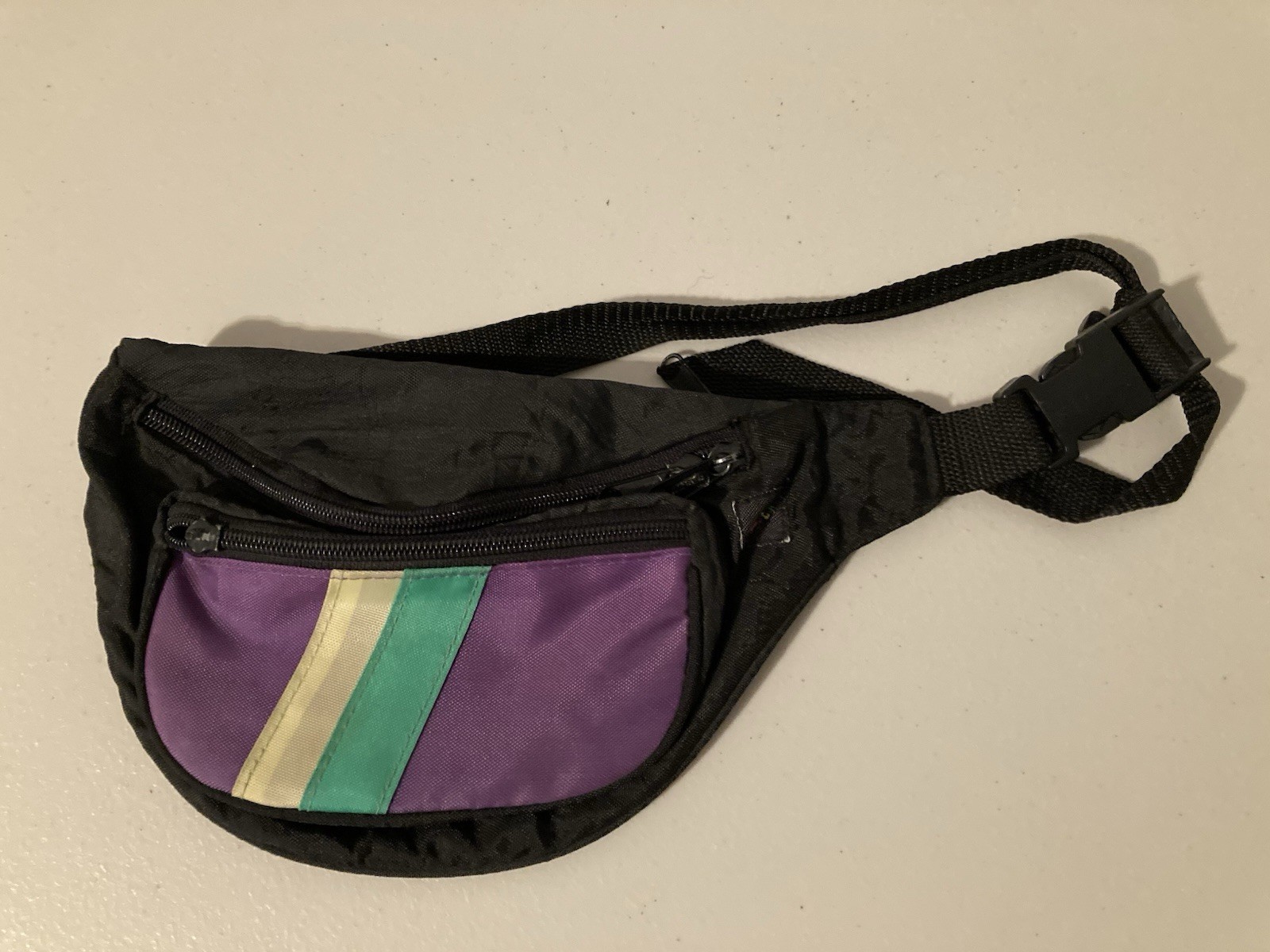 Vintage LEPOUCH Multi Colored Fanny Pack Retro 1980’S