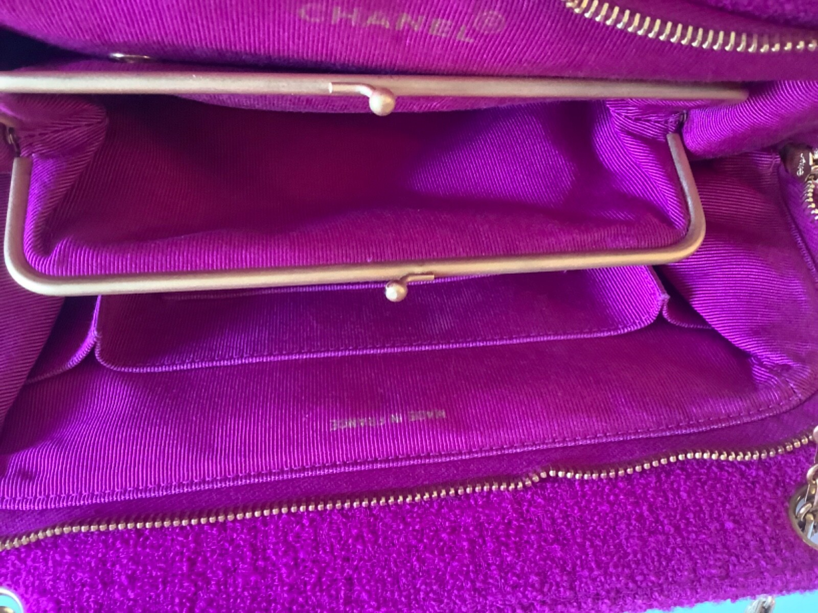 SALE ! RARE VINTAGE CHANEL PINK TWEED EMILY IN PARIS BAG
