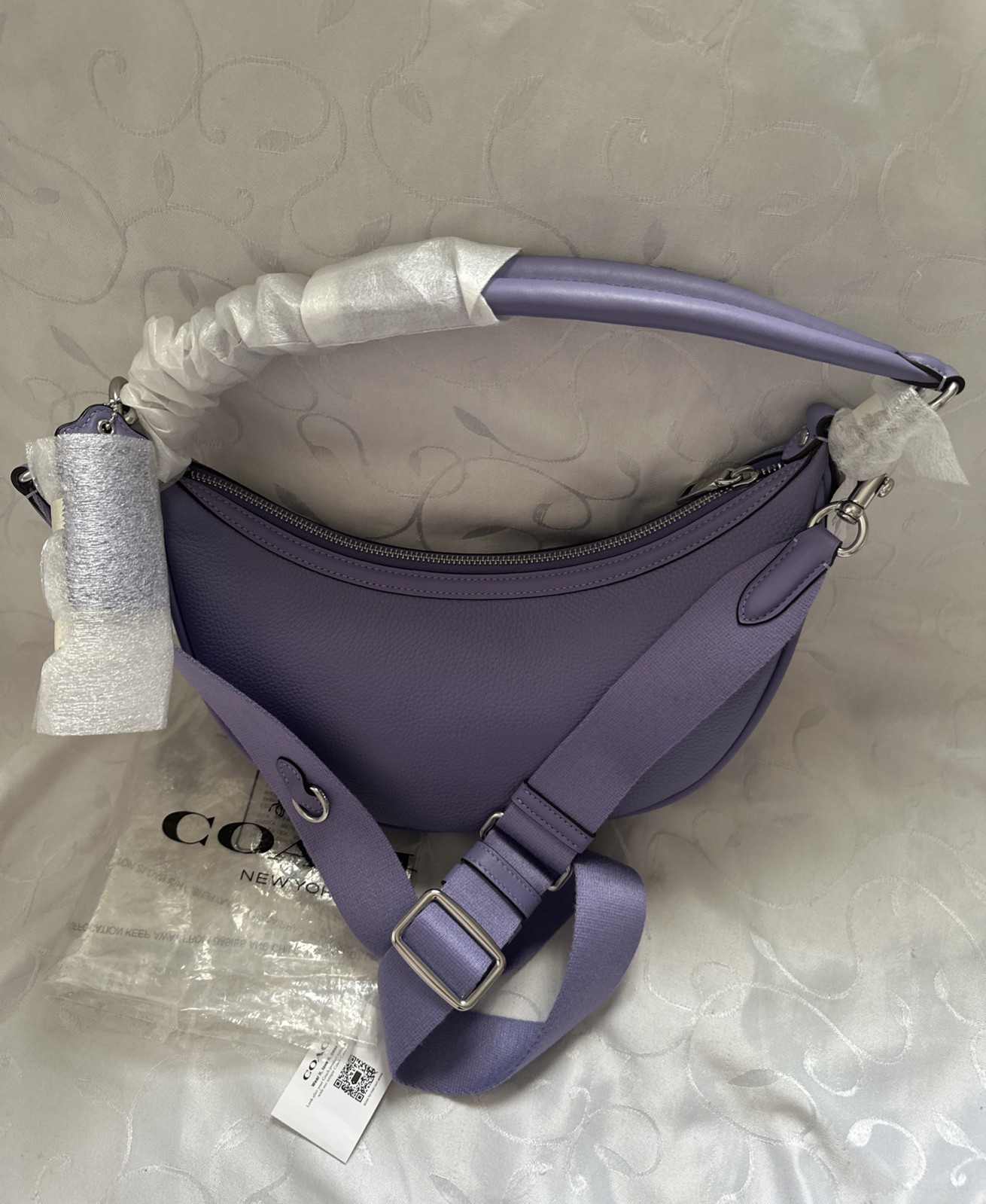 COACH ARIA SHOULDER/CROSSBODY BAG GENUINE LEATHER VIOLET BNWT