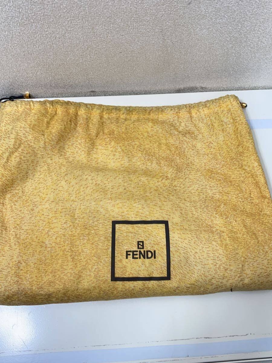 FENDI Zucca One Shoulder Bag Canvas BRW Allover Pattern