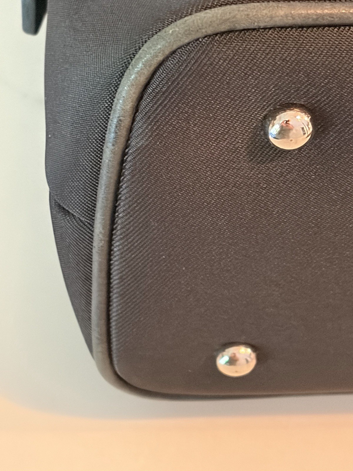Burberry Nova Check Shoulder Bag – Canvas with Black Leather Trim – Pre-Owned