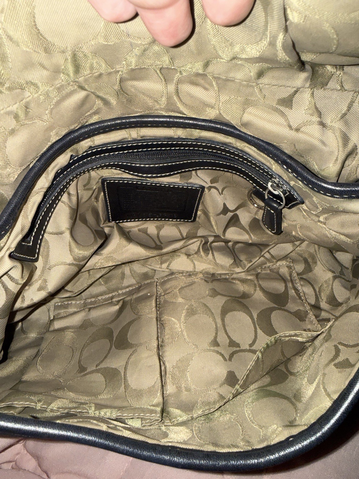 Coach Black Medium Crescent Shoulder Bag Magnetic Flap Silver Buckle Charm