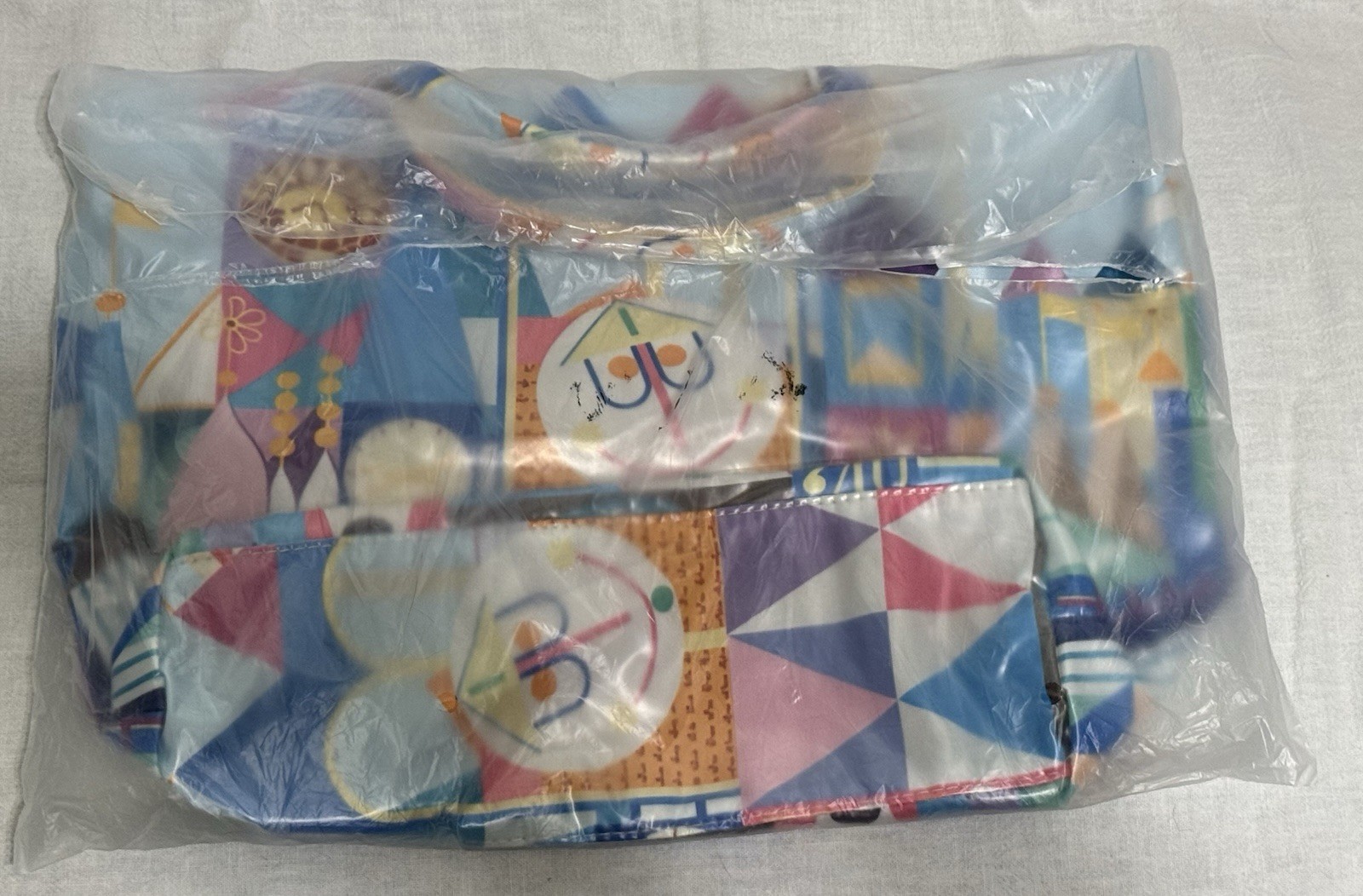NWOT-Tokyo Small World 17.32×4.92×12.2 Double-Sided Artwork Polyvinyl Tote Bag