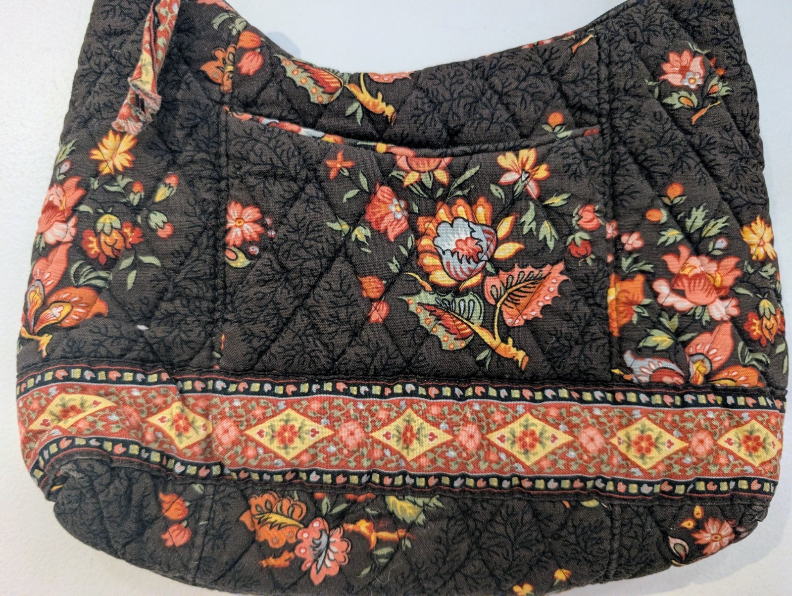 Vintage 1990 Vera Bradley Molly in Chocolat Shoulder Bag Retired