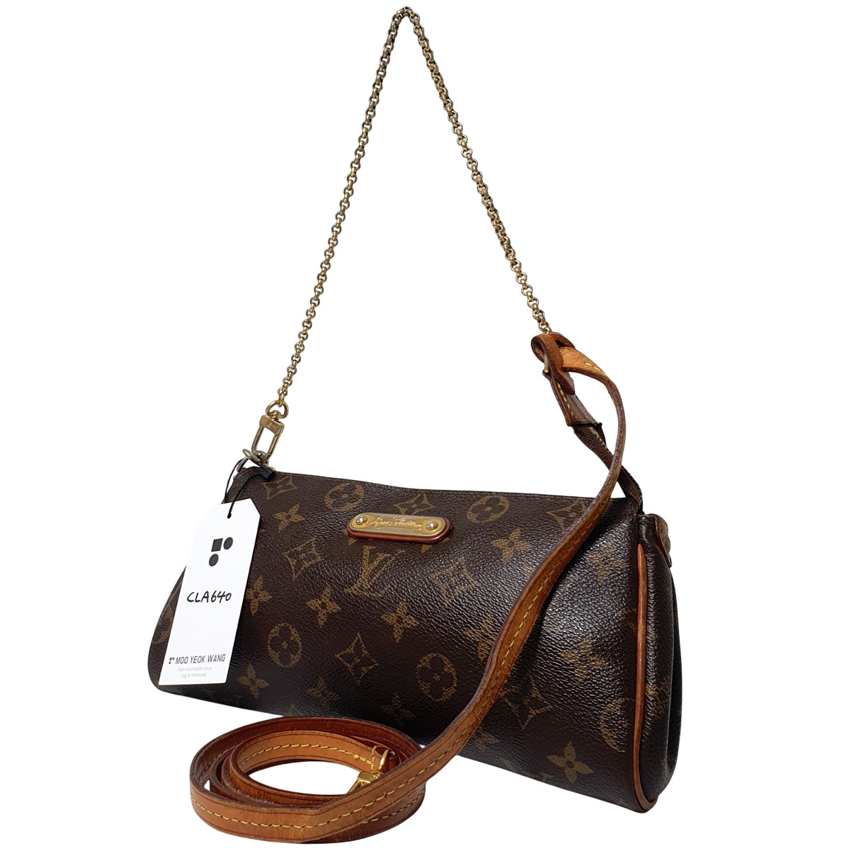 Authentic Louis Vuitton Eva Clutch Monogram M95567 Guaranteed Daily Bag CLA640