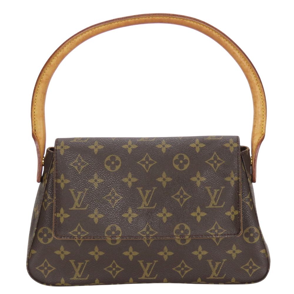 USED LOUIS VUITTON Shoulder Bag Mini looping M51147 Monogram/Nume leather Brown