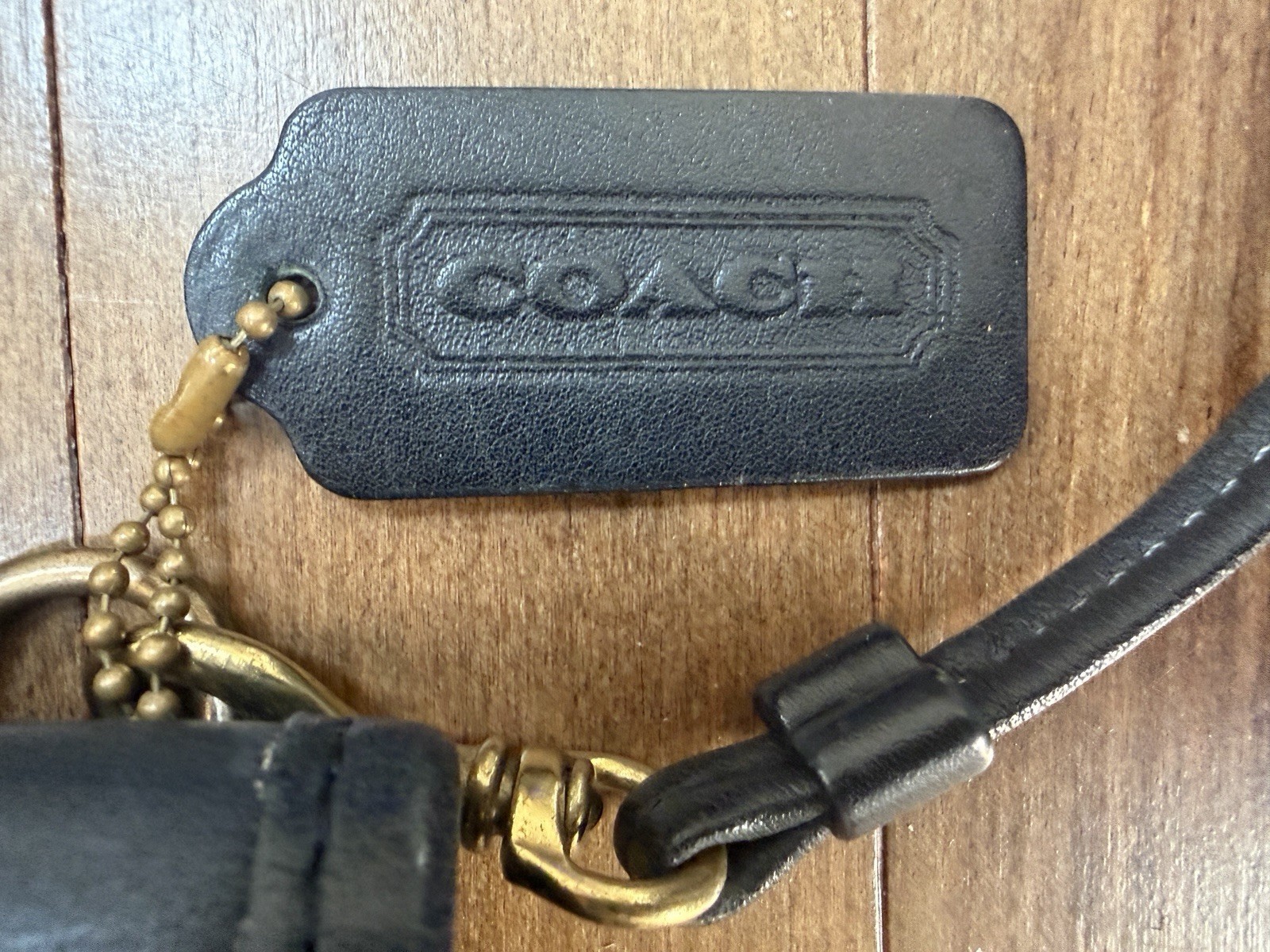 Coach Mini Black Crossbody Bag Snap Closure Gold Hardware Detachable Strap