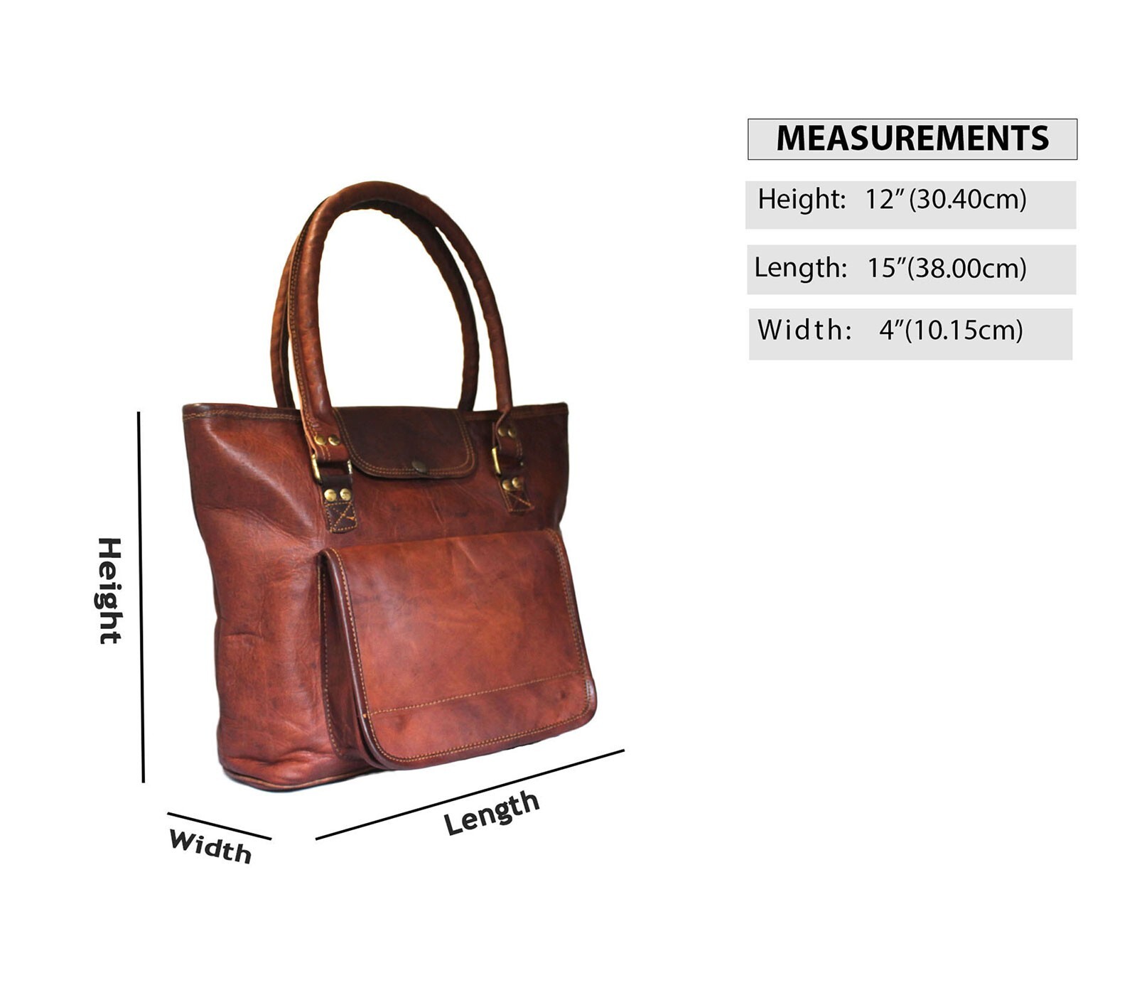 Women’s Leather Tote Bag Medium Shoulder Bag with Pockets Everyday Work Handbags