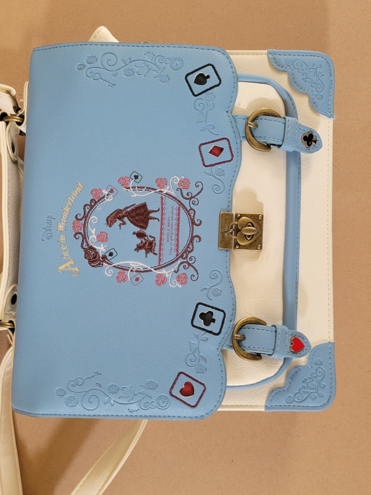 Alice in Wonderland Crossbody/ Backpack Purse Lolita Handbag Embroidered