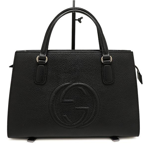 GUCCI Bag: Soho Top Handle 431571 Black W28-32×H21.5×D10.5cm w/o accessories;