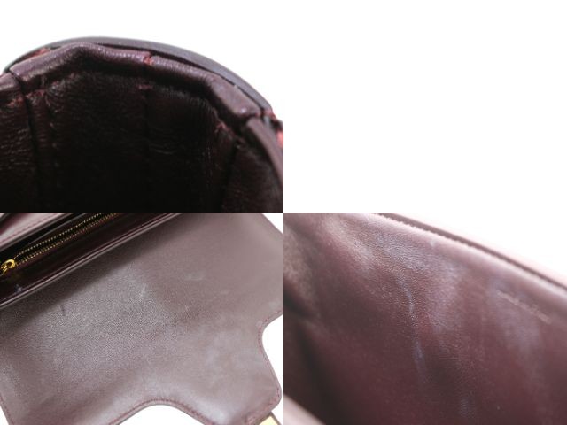 CELINE Bag 16 Shoulder Bordeaux / GP Shiny Calfskin 189193 Women’s #DB392