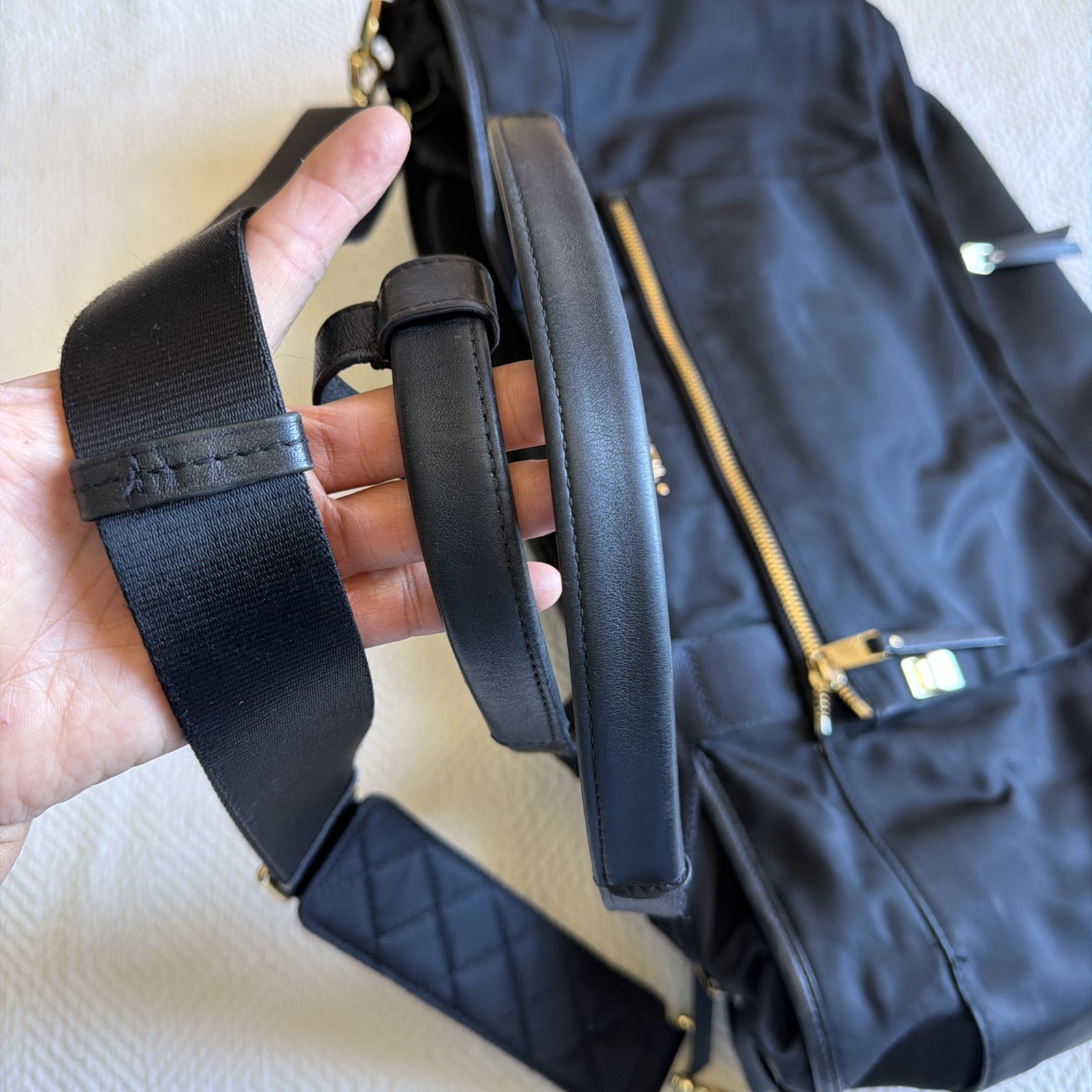 TUMI Voyageur Dorsten Expandable Duffel Holdall Black Travel Bag