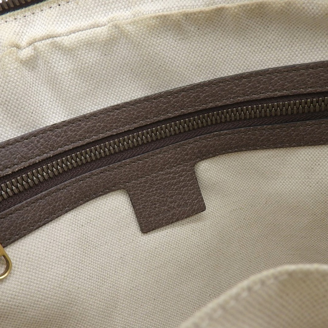 Gucci Ophidia Shoulder Bag Canvas Leather Beige Ebony Used From Japan