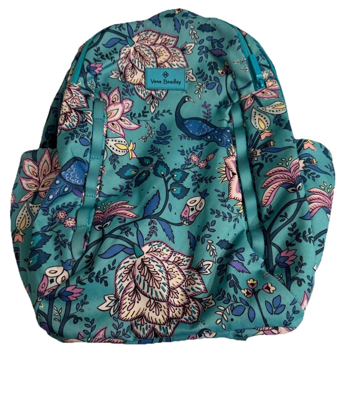 Vera Bradley Large Backpack Peacock Garden Lighten up Colorful See Description