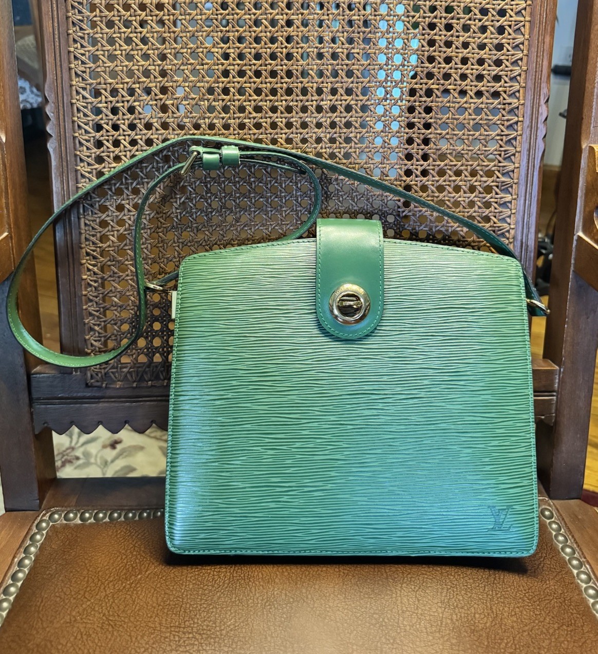 Louis Vuitton Vintage Capucine – Green Epi Leather