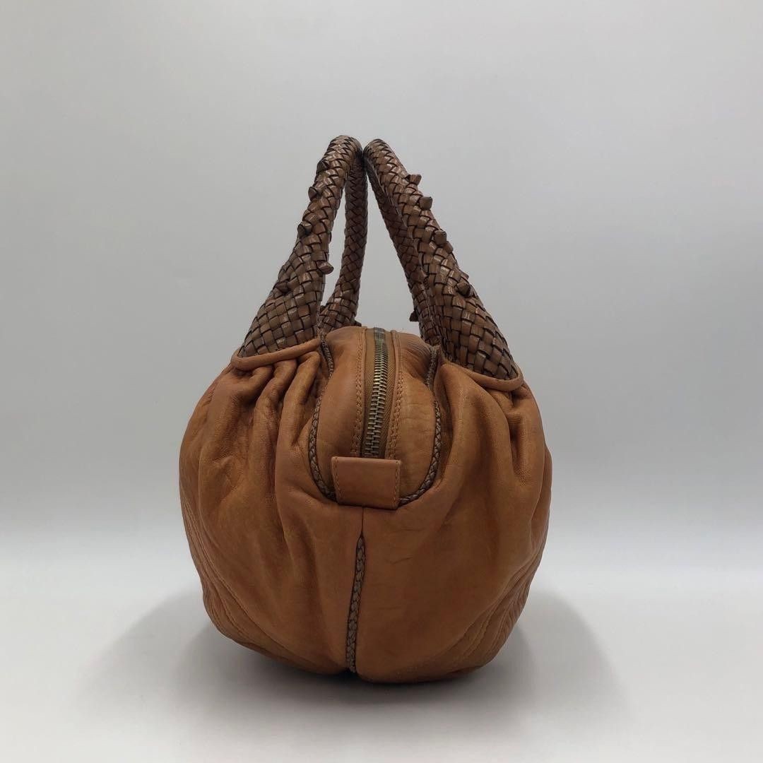 FENDI Spy Zucca Leather Brown Shoulder Bag Dust Bag 2way FF Logo Womens Auth