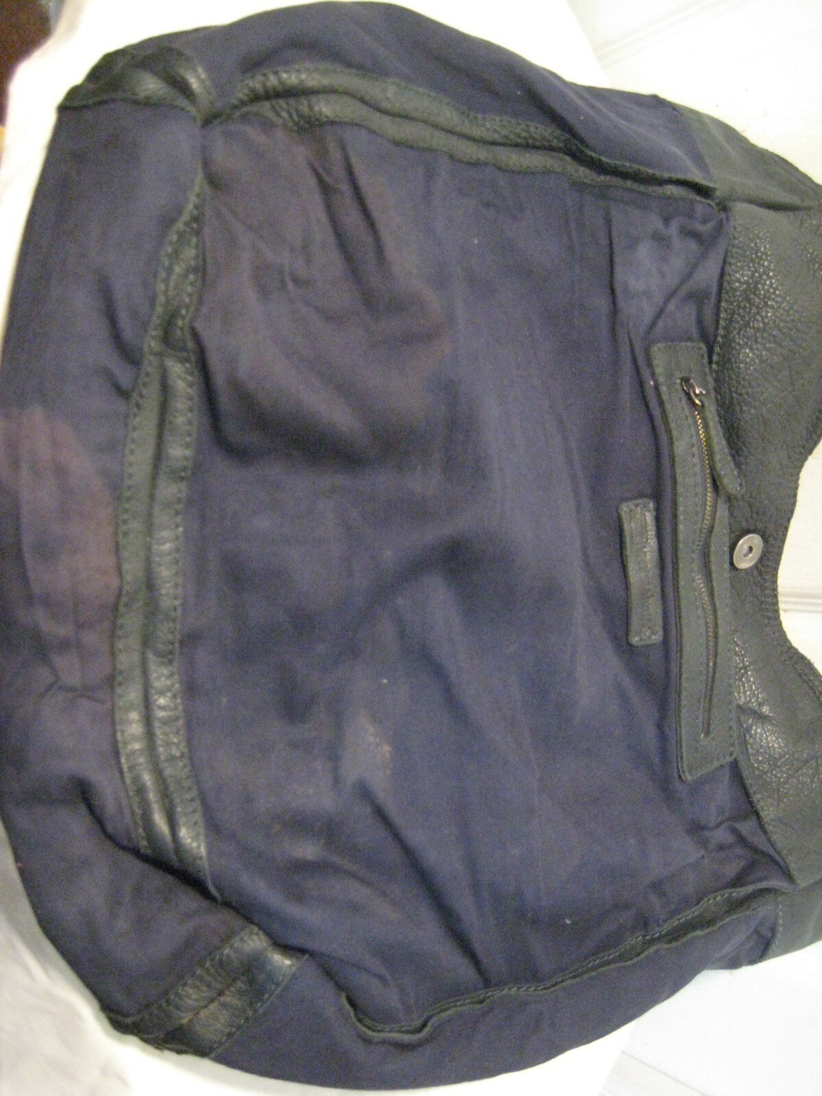 Vanessa Bruno Athe Large Black cowhide Leather Double Pockets Shoulder Bag.