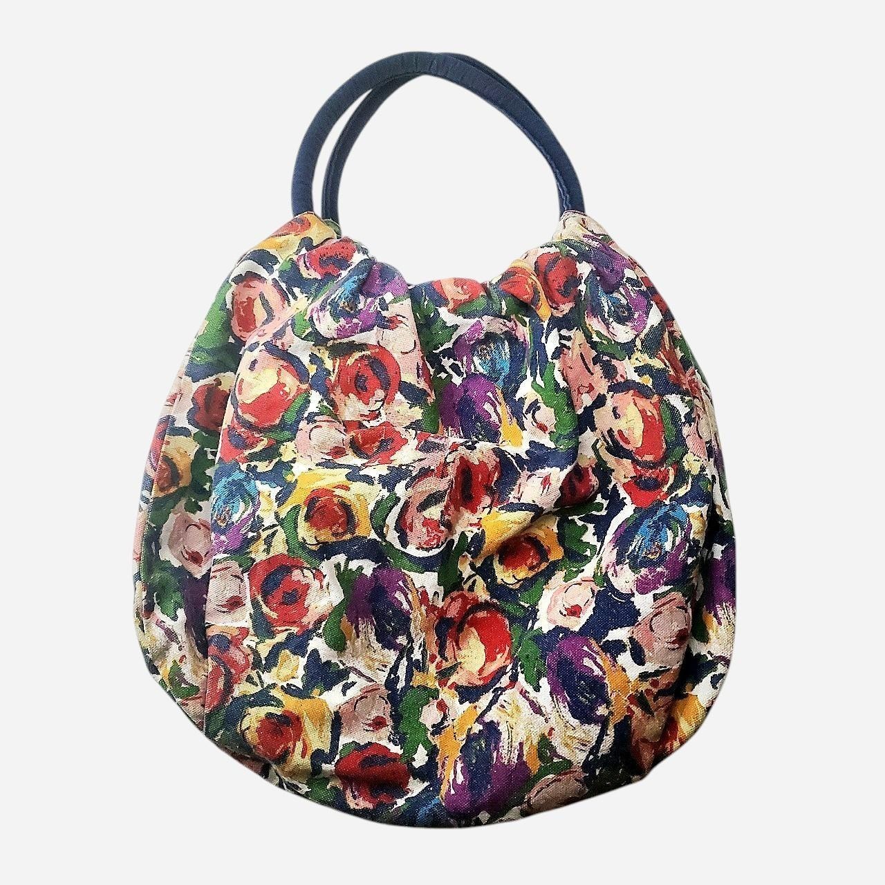 Vtg Y2k Handbag Womens Medium 14×14″ Floral Boho Festival Cottagecore Unbranded