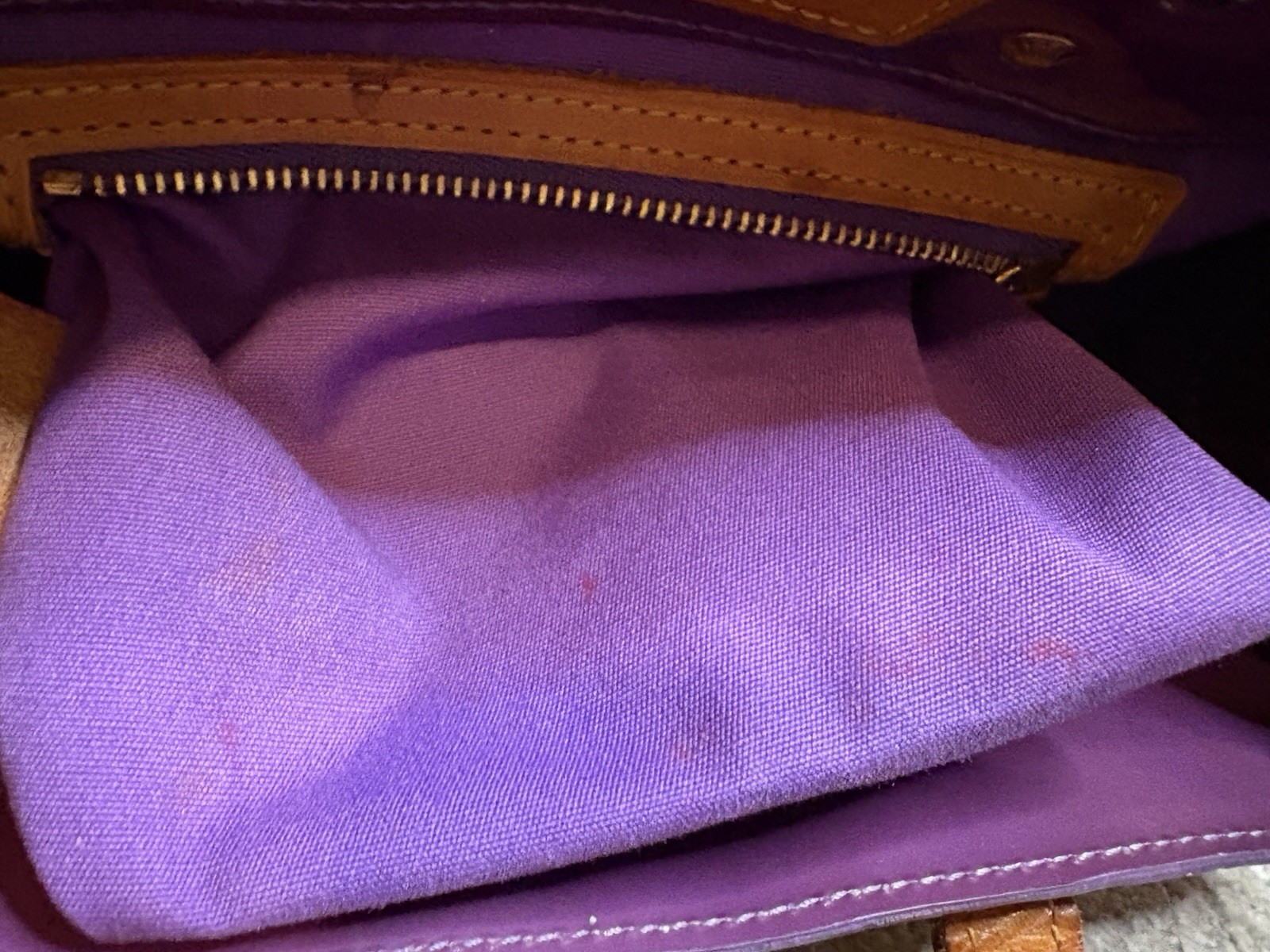 Louis Vuitton Vernis Patent Leather Purple Monogram Tote w/ Top Handles