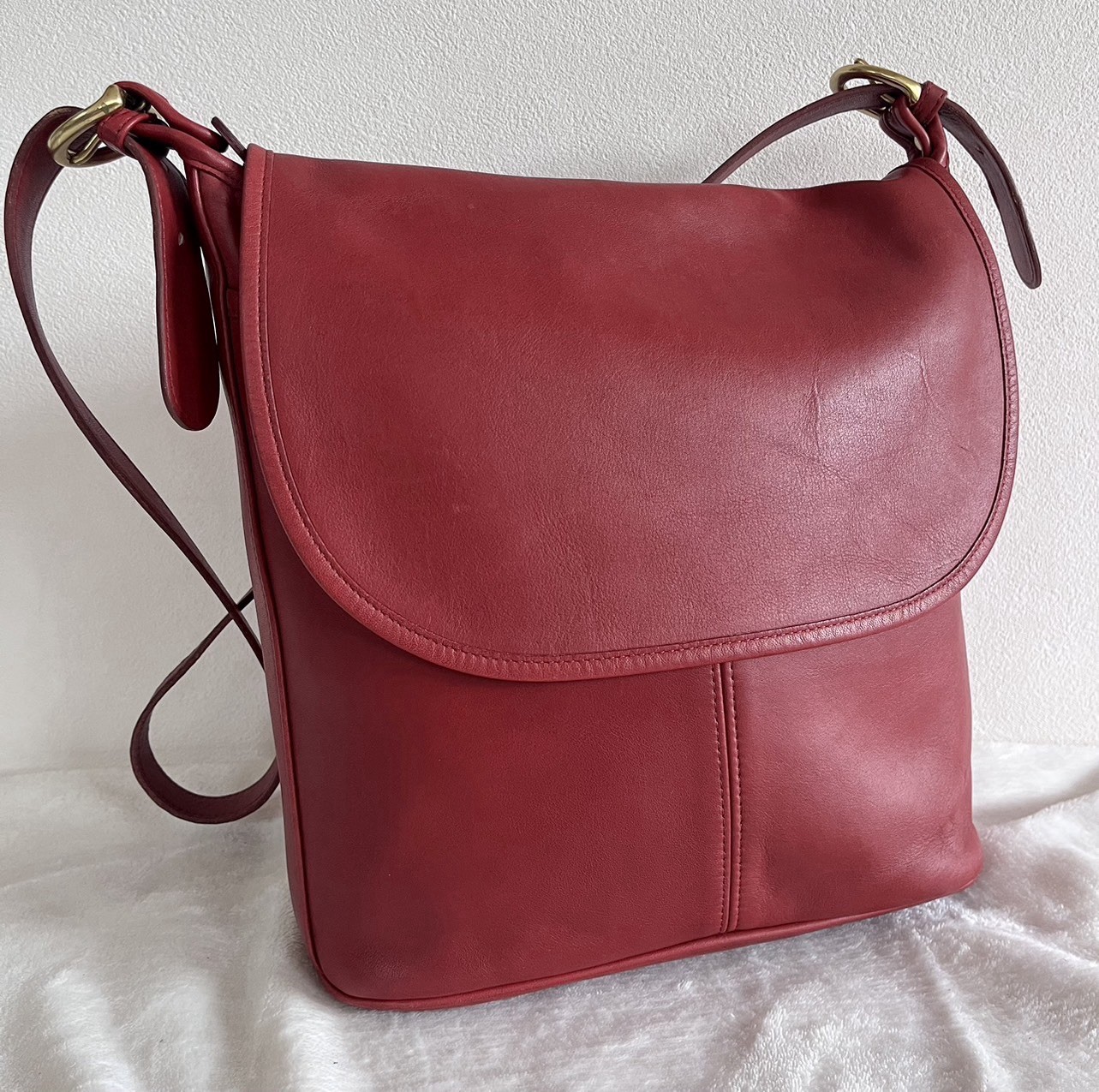 Vintage Coach Whitney Bag 4115 Red Crossbody Bag Purse Heritage 90s Y2K Made USA