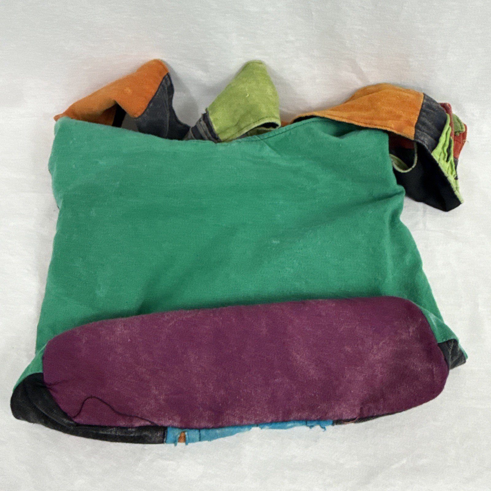 Hippy Boho Shoulder Bag Applique Handbag Slashed 100% COTTON Made In Nepal