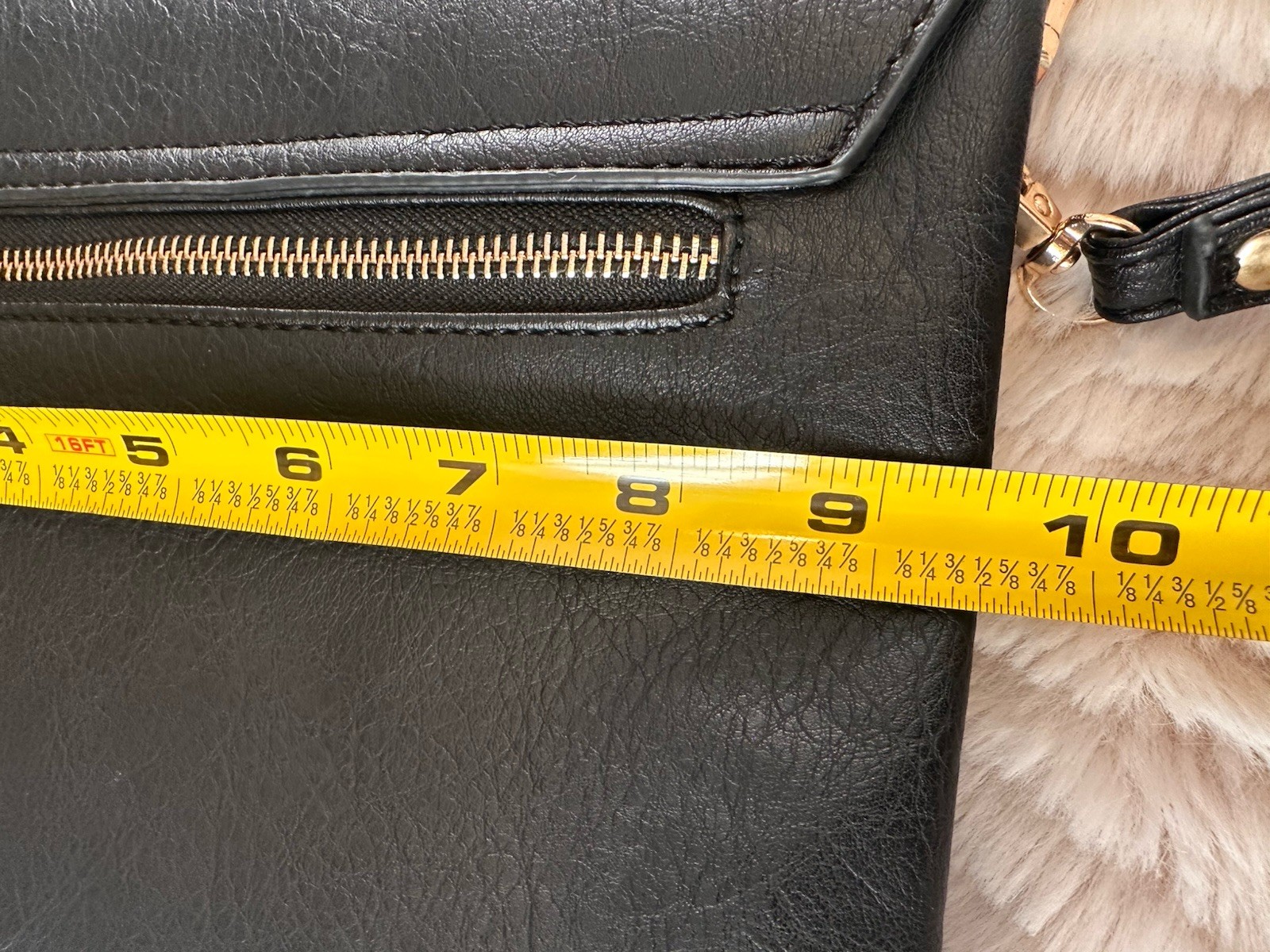 Alyssa Vegan Black Clutch Shoulder