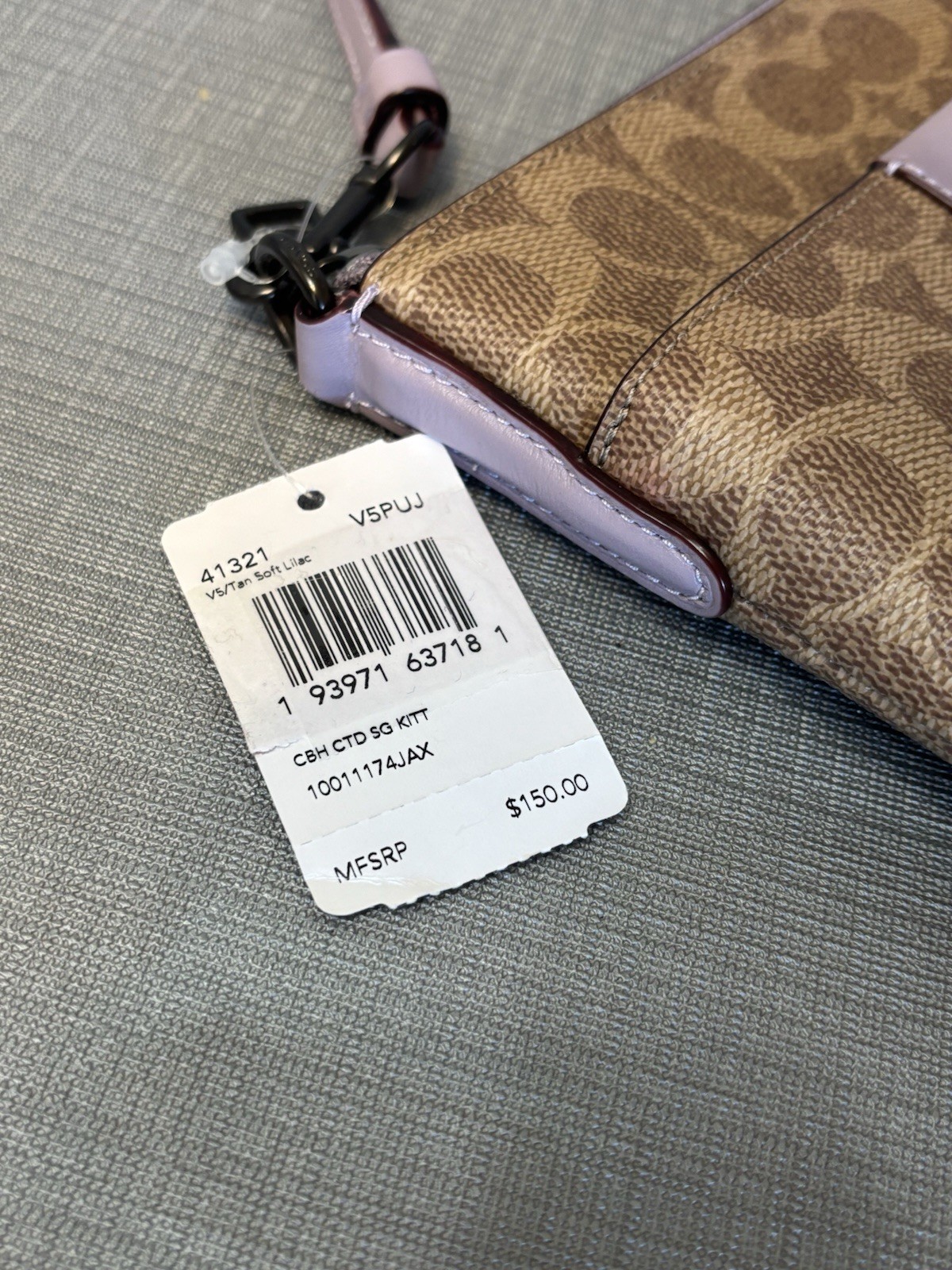 Coach Kitt Signature Canvas Messenger Crossbody TAN S0FT LILAC – NWT